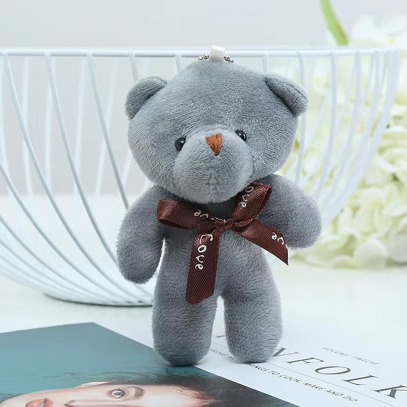 12Cm Bear Plush Toys Mini Teddy Bear Dolls Small Gift for Party Wedding Present Pendant Cute Teddy Doll Keychain Gifts