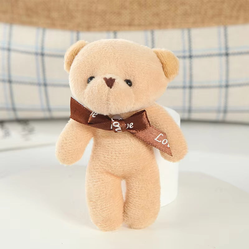 12Cm Bear Plush Toys Mini Teddy Bear Dolls Small Gift for Party Wedding Present Pendant Cute Teddy Doll Keychain Gifts