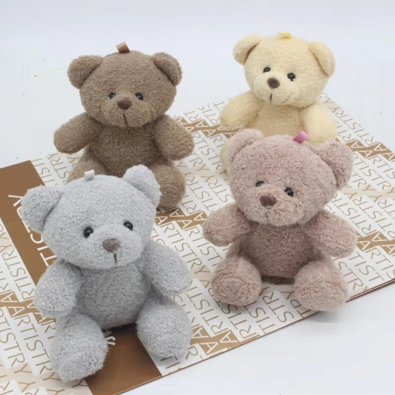 1Pc 10Cm Cute Patch Bear Plush Toys Stuffed Teddy Bear Soft Toy Bear Wedding Gifts Baby Toy Birthday Gift Christmas Brinquedos