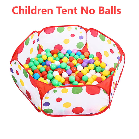 Play Tent Pit Pool/Cartoon Ball Children Tent Portable Foldable Child Outdoor Indoor Sports Educational Toy with Basket for Kids