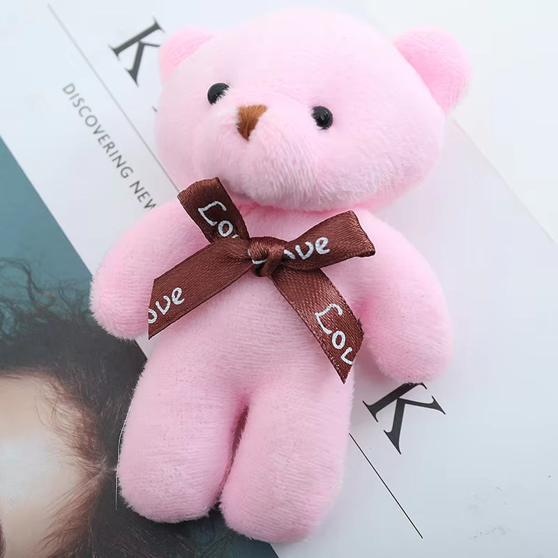 12Cm Bear Plush Toys Mini Teddy Bear Dolls Small Gift for Party Wedding Present Pendant Cute Teddy Doll Keychain Gifts