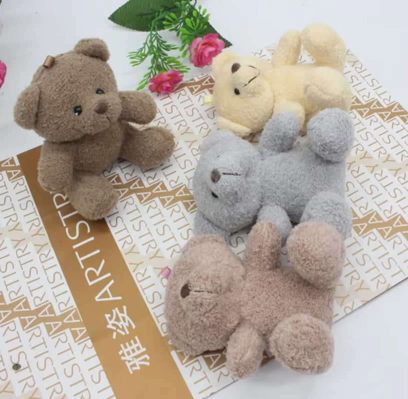 1Pc 10Cm Cute Patch Bear Plush Toys Stuffed Teddy Bear Soft Toy Bear Wedding Gifts Baby Toy Birthday Gift Christmas Brinquedos