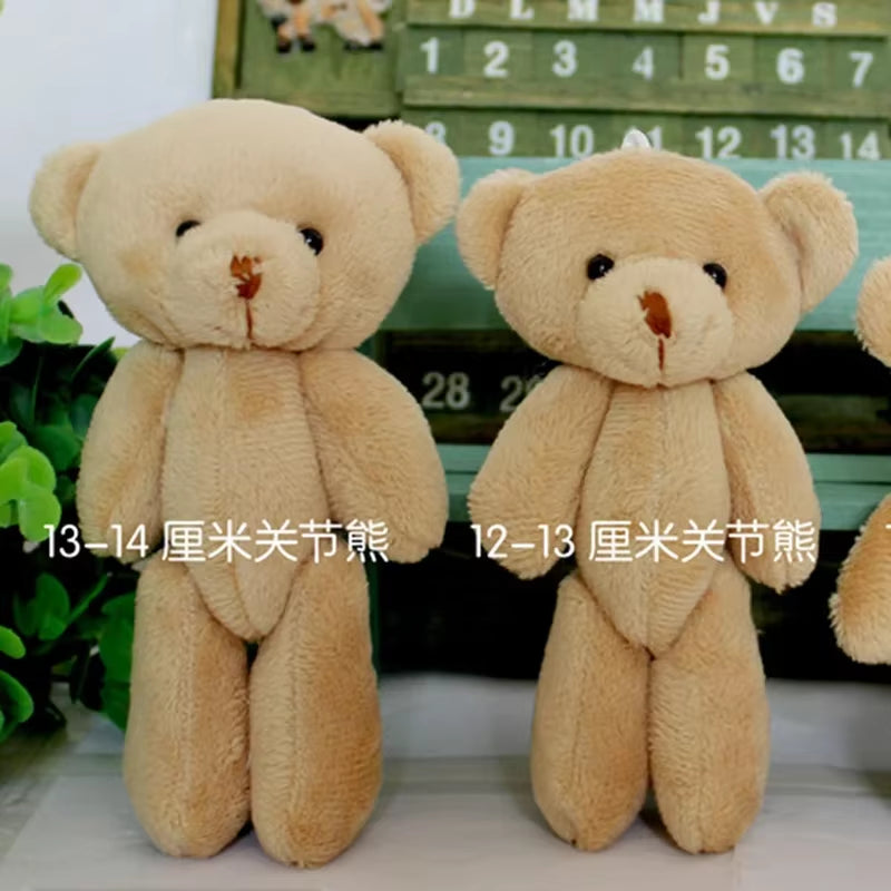 Hot Sale 12 Pcs/Lot Bow Tie 12 Cm Mini Bear Dolls Plush Stuffed Toys,Girls Birthday Gift Small Pendant,Stuffed Plush Animals