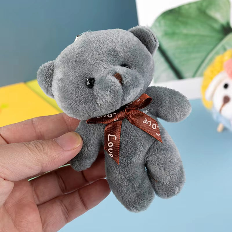 12Cm Bear Plush Toys Mini Teddy Bear Dolls Small Gift for Party Wedding Present Pendant Cute Teddy Doll Keychain Gifts