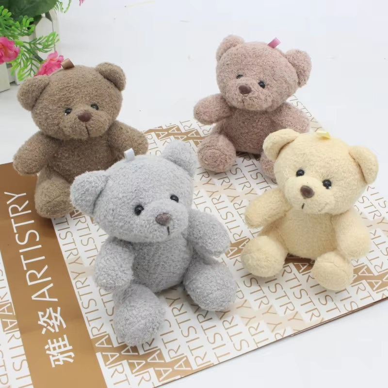 1Pc 10Cm Cute Patch Bear Plush Toys Stuffed Teddy Bear Soft Toy Bear Wedding Gifts Baby Toy Birthday Gift Christmas Brinquedos