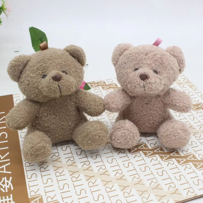 1Pc 10Cm Cute Patch Bear Plush Toys Stuffed Teddy Bear Soft Toy Bear Wedding Gifts Baby Toy Birthday Gift Christmas Brinquedos