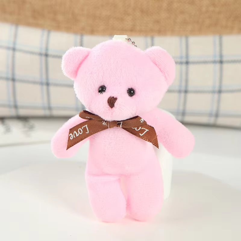 12Cm Bear Plush Toys Mini Teddy Bear Dolls Small Gift for Party Wedding Present Pendant Cute Teddy Doll Keychain Gifts